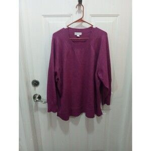 Ava & Viv Purple Chunky Knit Sweater Plus Size 3X. B44